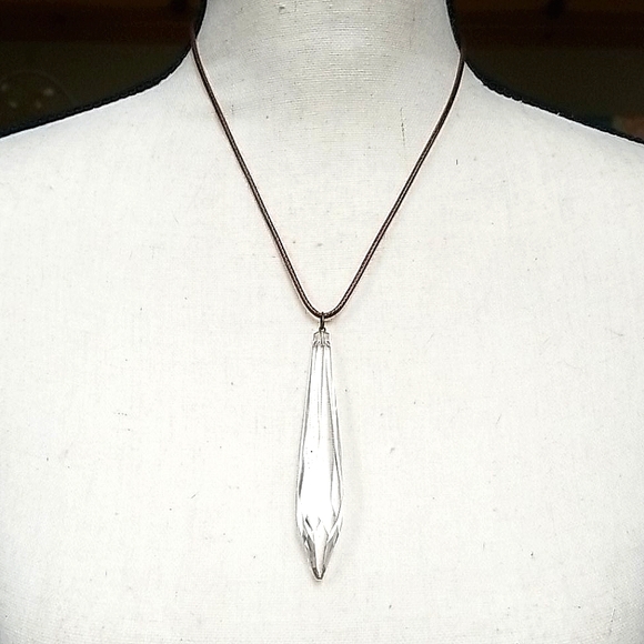 Hand Crafted Repuposed Vintage Chandelier Crystal Pendant Necklace - Picture 10 of 16